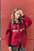 Hoodie mit Reißverschluss und Baumwolle