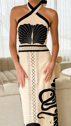 Boe – Leinen-Maxikleid mit Neckholder