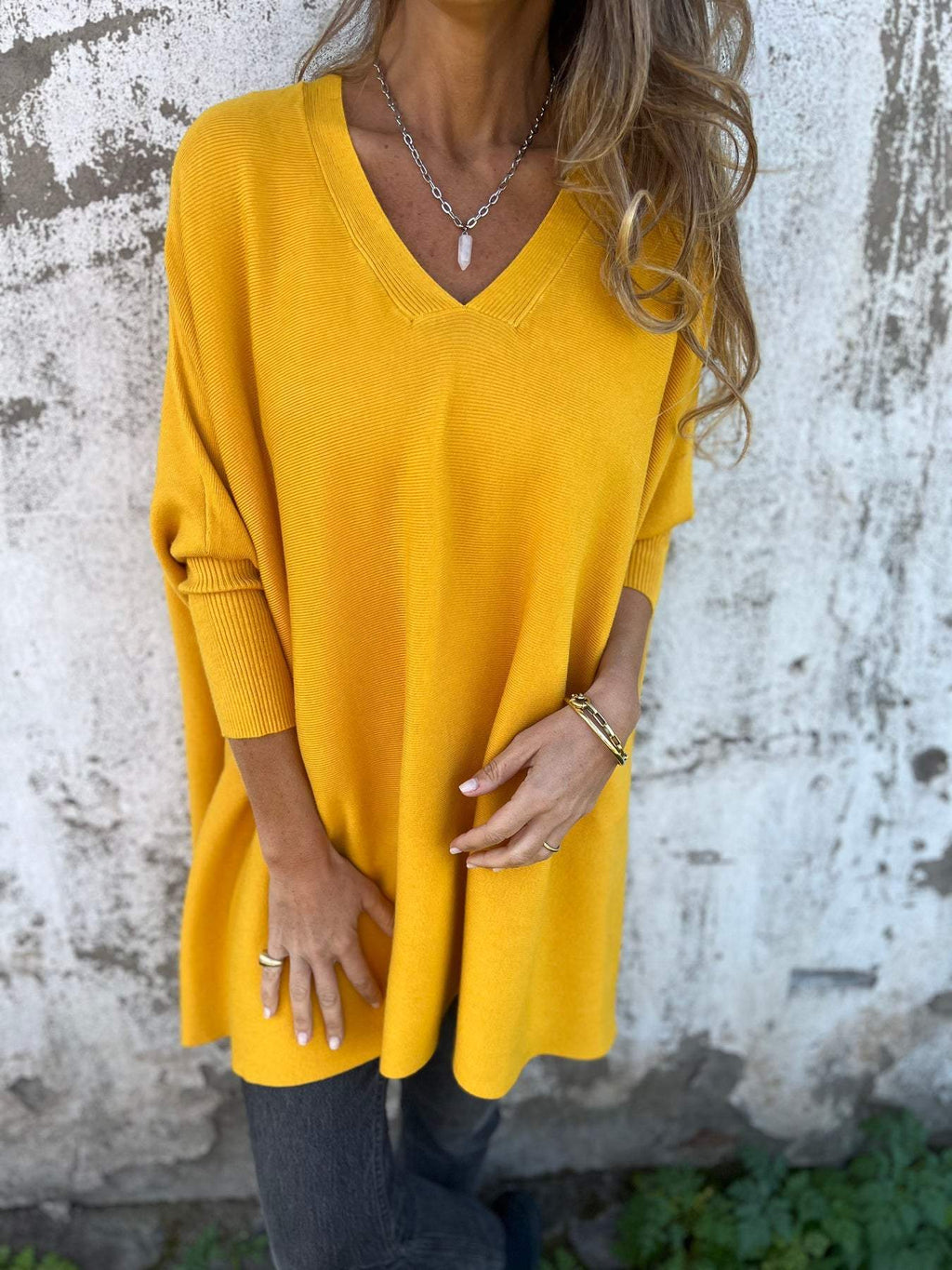 V-Ausschnitt Pullover