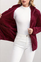 Jacke mit Reißverschluss in Rot
