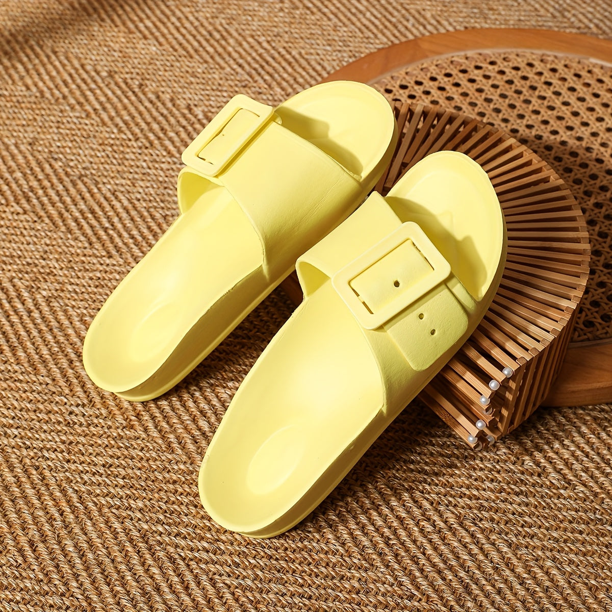 Damen-Slipper mit Verstellbarem Schnallenverschluss – Leicht sowie Dämpfend