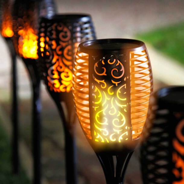 Solara Gartenfackeln inklusive Solarenergie – Magisches Flammenlicht für draußen