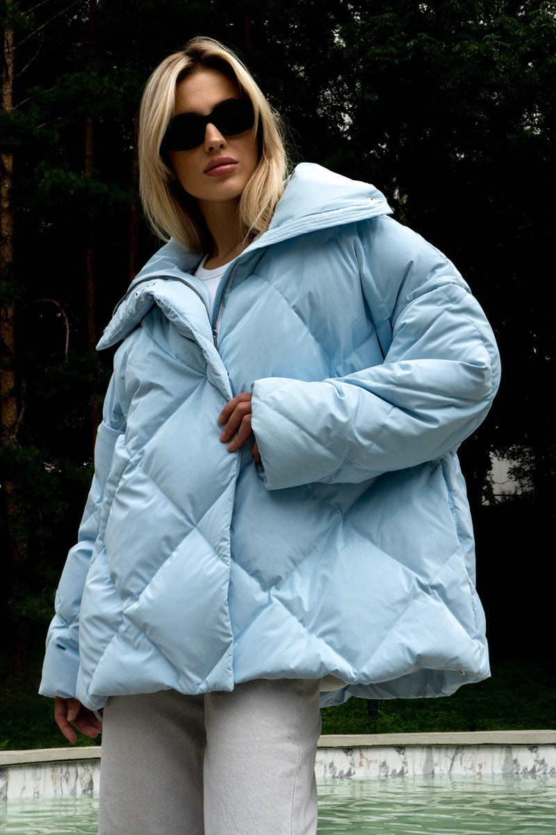 Locker geschnittene Jacke mit Baumwolle