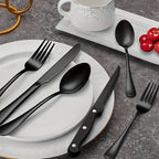 Schwarzes Edelstahl Besteckset – Modernes Design inklusive Hochwertiger Verarbeitung