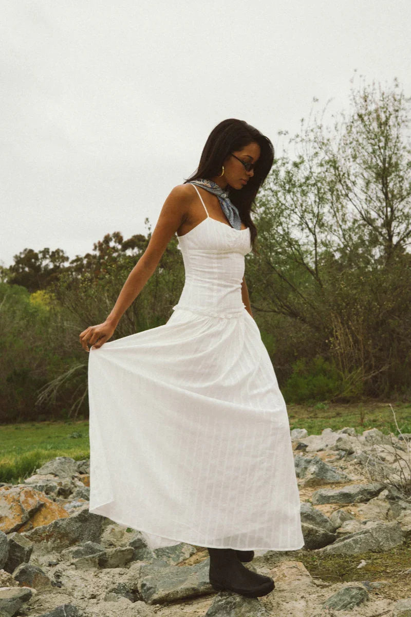 Nataly – Maxikleid mit Smok-Einsatz