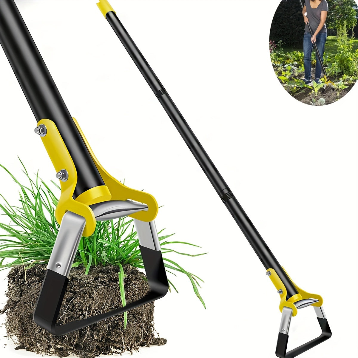 Edelstahl Ergonomisches Gartenwerkzeug mit Dreieckigem Kopf – Zum Unkrautjäten sowie Bodenbearbeitung