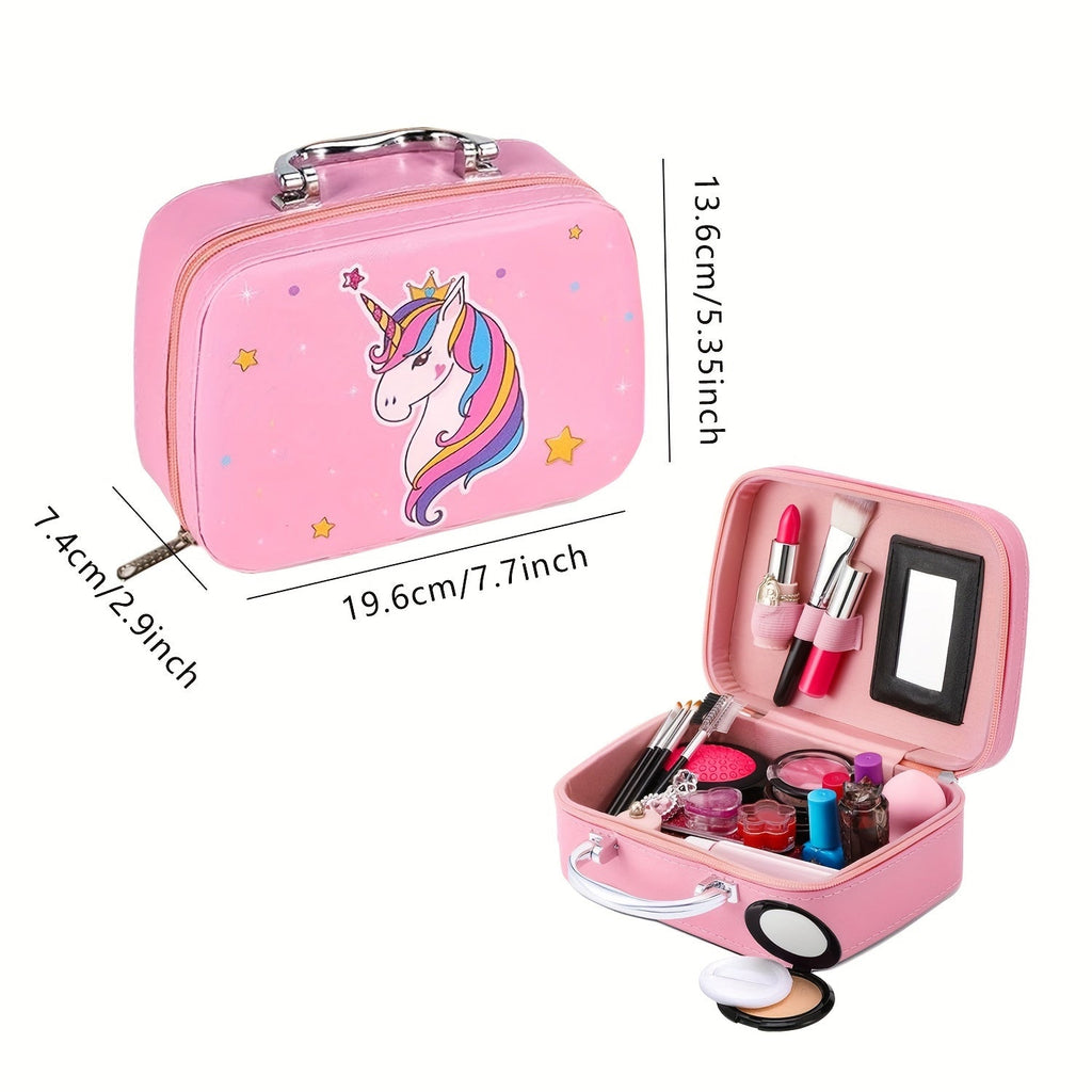 Deluxe Einhorn-Make-up-Tasche – Echte Kosmetik sowie Accessoires für Mädchen