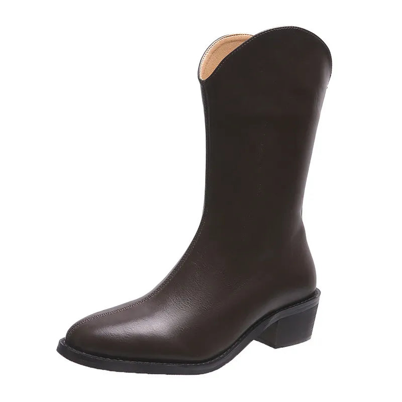 Damen Westernstiefel mit niedrigem Blockabsatz