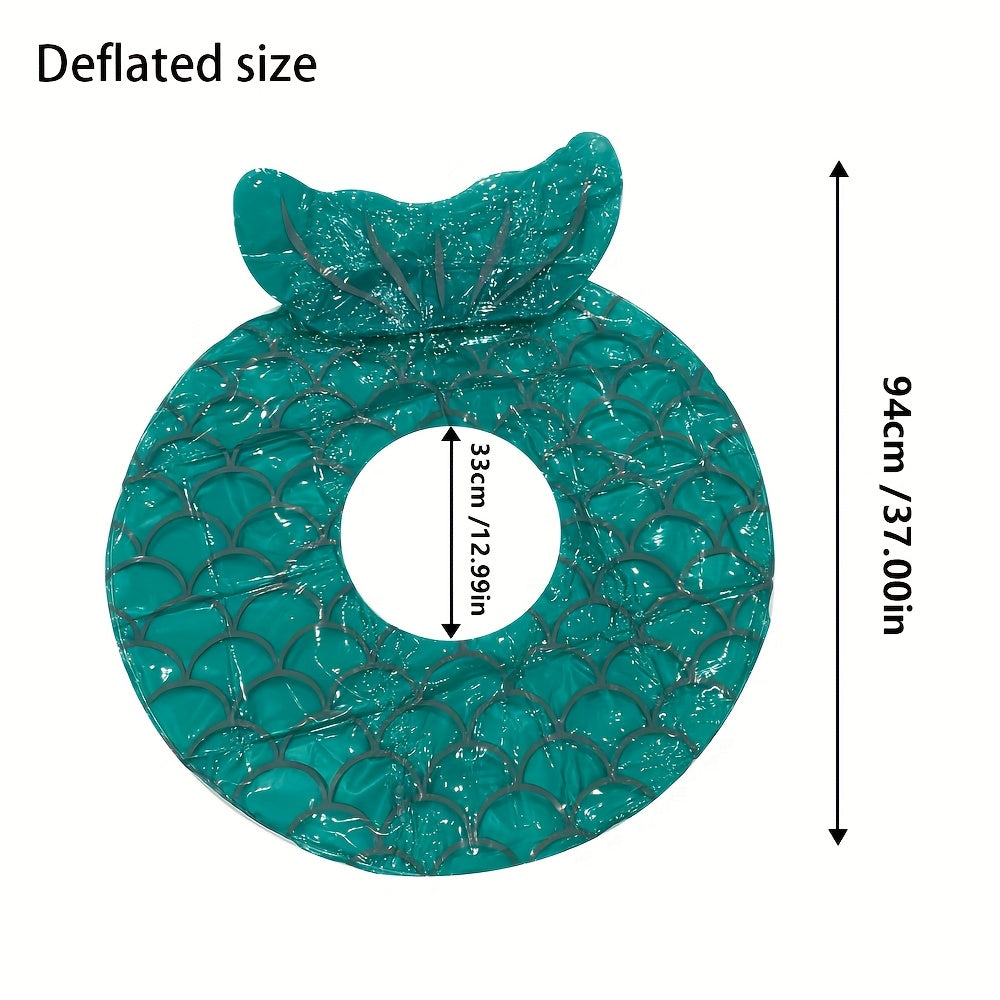Mermaid Scale Aufblasbarer Pool Float – Ergonomisches Design inklusive Kissen