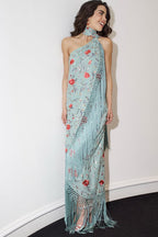 Ärmelloses Kleid mit Blumenmuster
