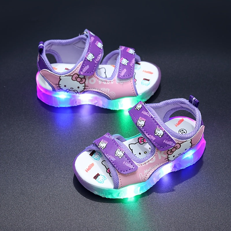 Sanrio Leuchtende Mädchen-Sandalen – Bequeme sowie Atmungsaktive Sommerschuhe