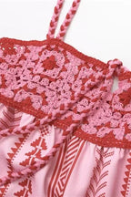 Kleid mit Fransen in Rosa