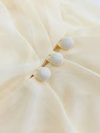 Damen Satin-Maxikleid mit Chiffon-Cape