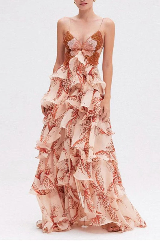 Kleid mit V-Ausschnitt und Falten