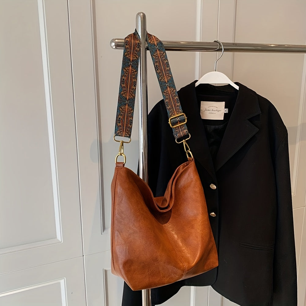 Breite Geometrische Tasche – Große Kapazität Crossbody inklusive Retro-Vibe