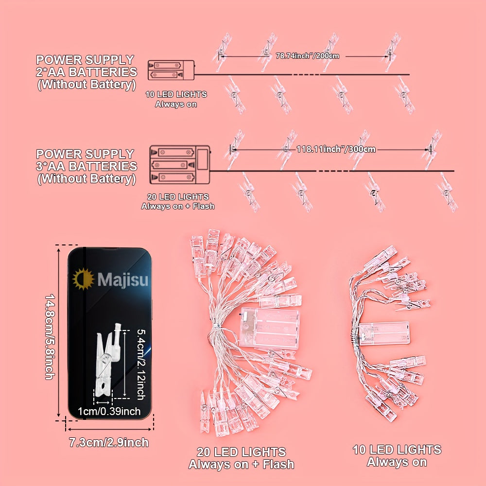 LumiClip LED Lichterkette – Magische Lichterkette mit Fotoclips