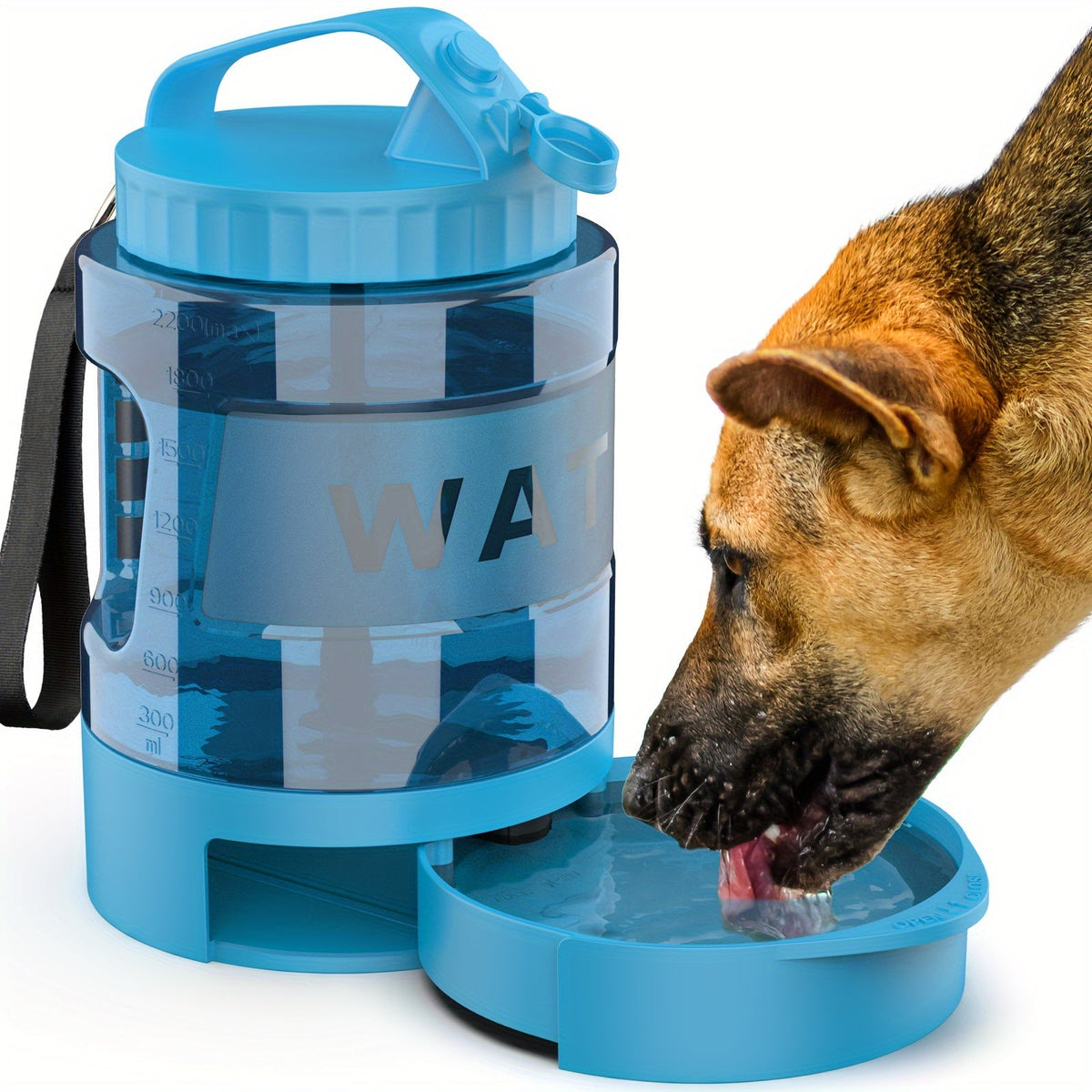 Große Kapazität 74oz Hundewasserflasche: Tragbare Schüssel für Outdoor-Abenteuer