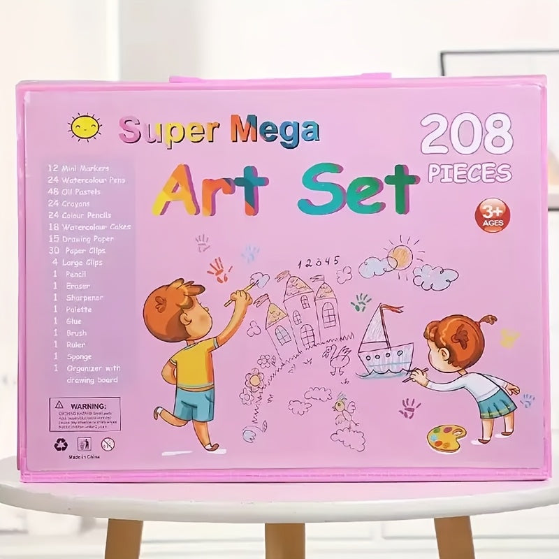 Komplettes 208-teiliges Kunstset: Professionelle Qualität für junge Kreative