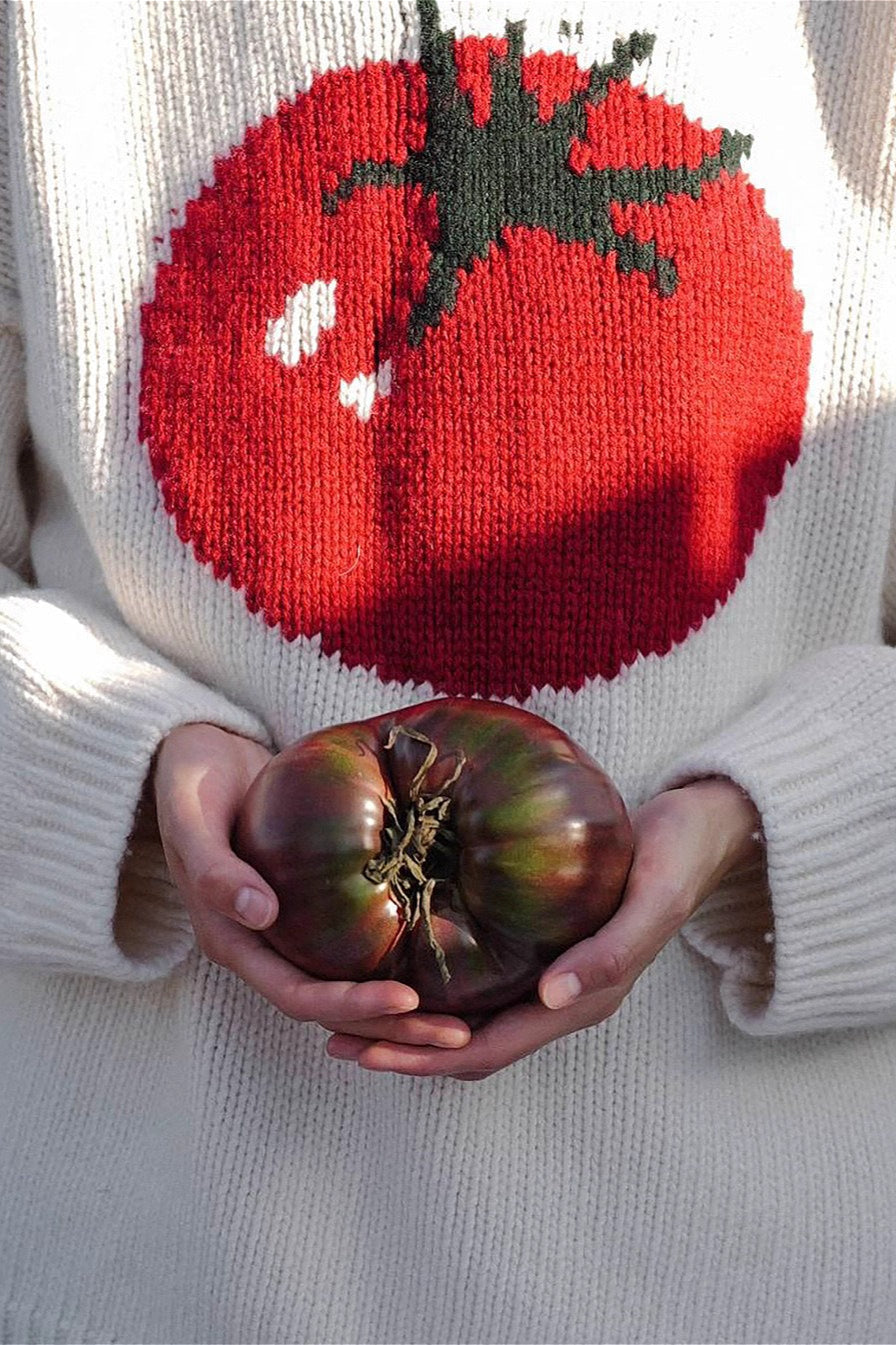 Pullover mit Strickstruktur und Stickerei
