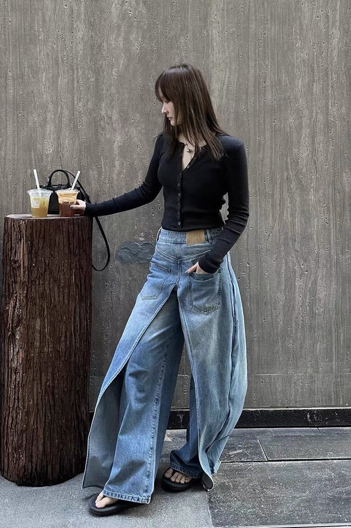Jeans im Vintage-Stil in Schwarz