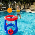 Aufblasbares Pool-Basketballset – Mit Korb, Ball sowie Ringen