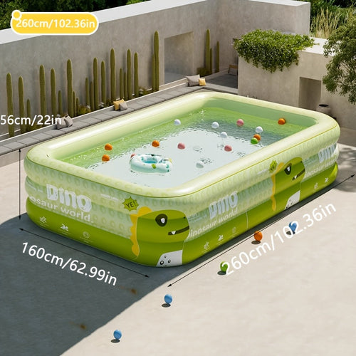 Dino Aufblasbares Schwimmbad – Sicher, Spielerisch und Bequem