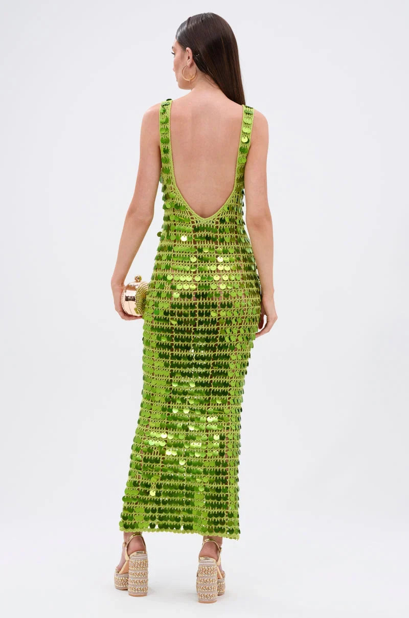 Damen Maxikleid mit Pailletten