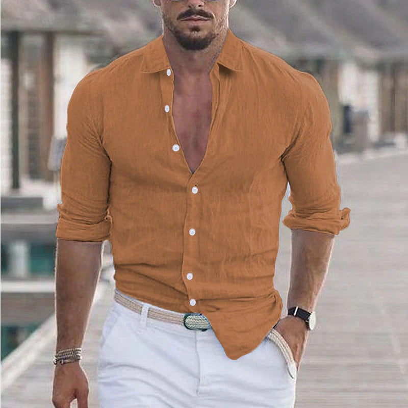 Breeze Luxe Leinen Hemd – Frisch und Bequem für Herren