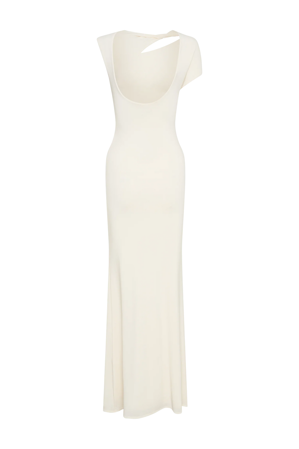 Damen Abendkleid mit asymmetrischem Ausschnitt und Drapierung