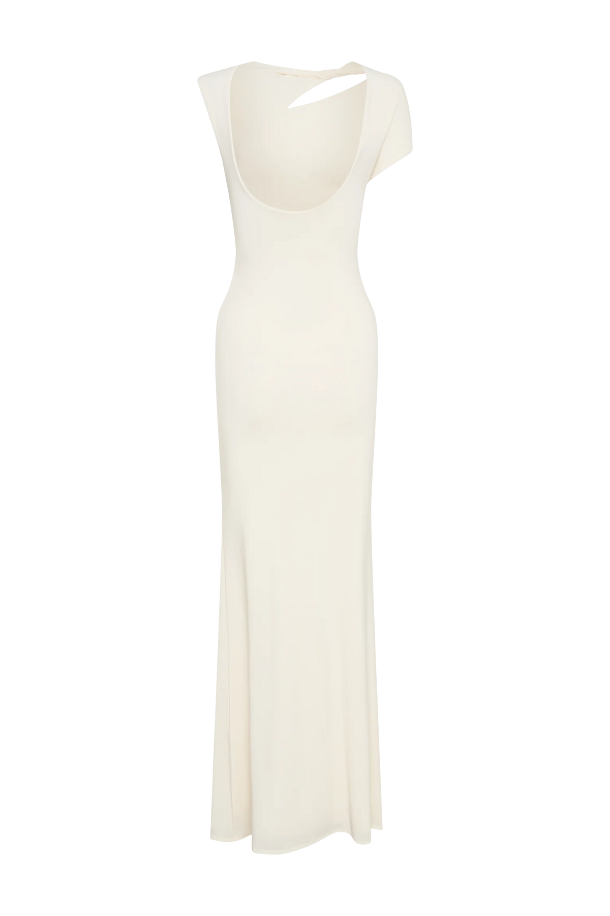 Damen Abendkleid mit asymmetrischem Ausschnitt und Drapierung