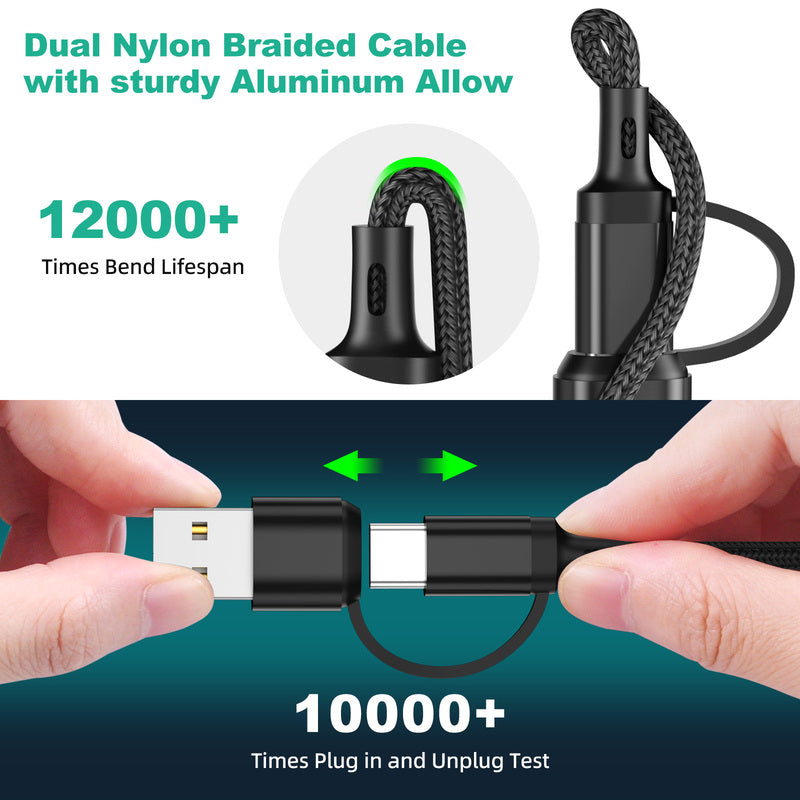 FlexCharge 3-in-1 Kabel – Stark, Funktional und Universell