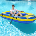 Aufblasbares Angelboot-Set – Leichtes 2-Personen PVC-Boot inklusive Paddeln