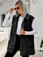Jeansweste mit lockerer Passform
