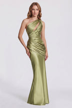 Twisted – Satin-Maxikleid mit Cut-outs