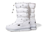 Wadenhohe Stiefel gefüttert – Weiß