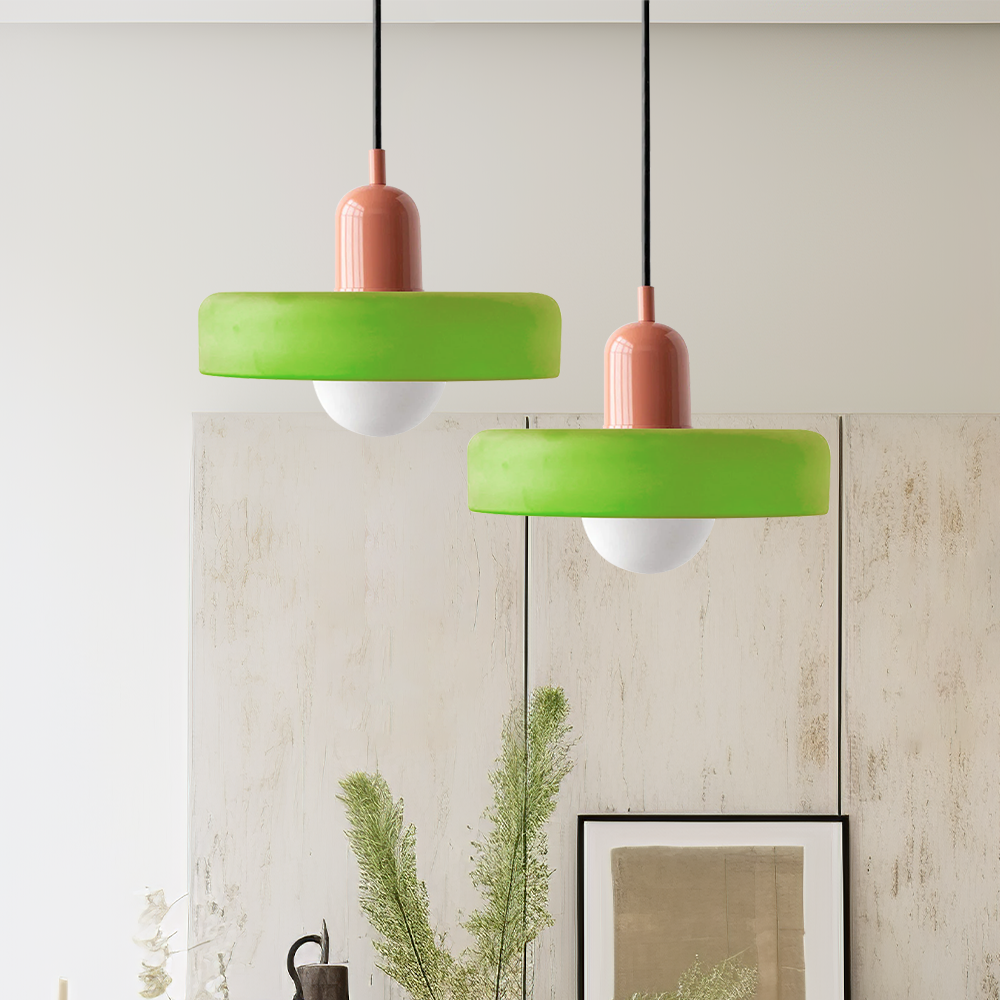 ColorLoop Pendelleuchte – Kunstzinnige Bauhaus-Hängeleuchte inklusive Warmlicht