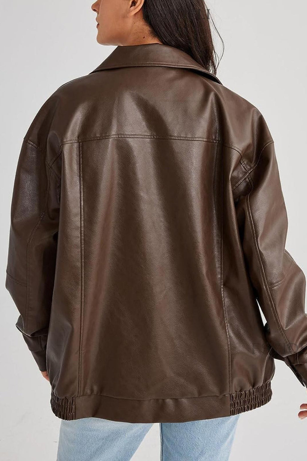 Bomberjacke mit Kunstleder