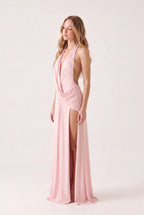 Maxikleid mit Neckholder und offenem Rücken