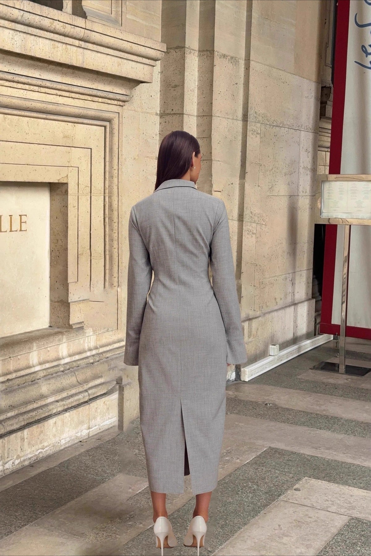 Midikleid mit langen Ärmeln