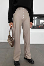 Hose mit Patchwork und Leder
