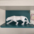 Schwarz-Weiße Panther Skulpturen – Modernes Kunst-Duo für dein Interieur