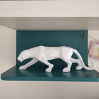 Schwarz-Weiße Panther Skulpturen – Modernes Kunst-Duo für dein Interieur