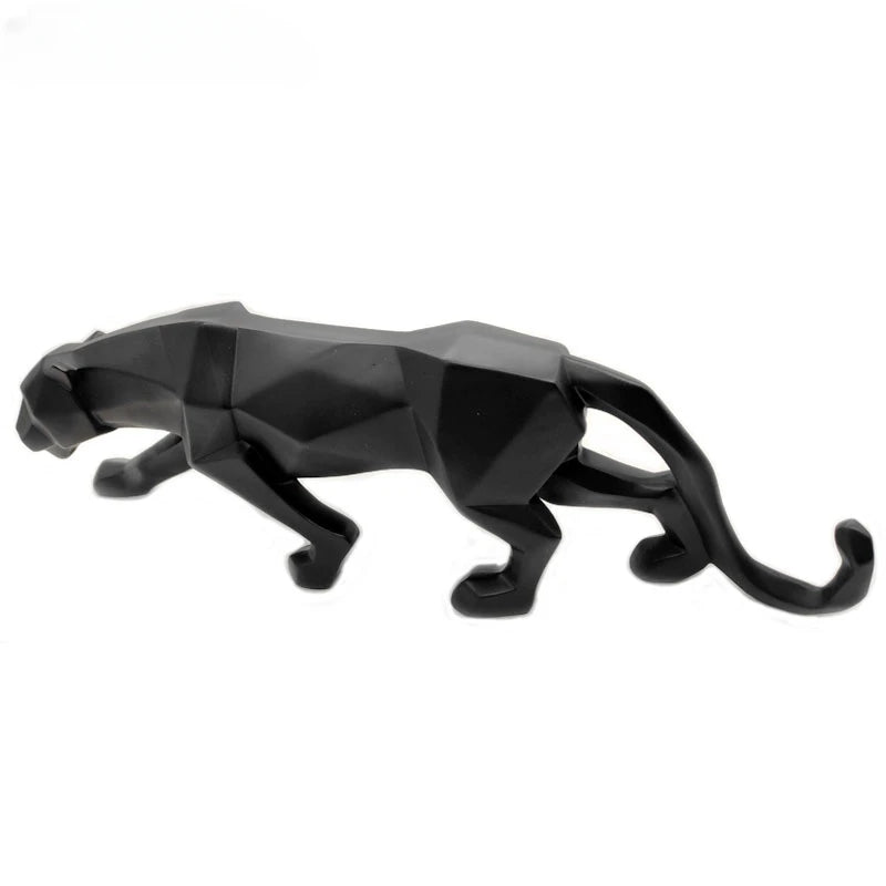 Schwarz-Weiße Panther Skulpturen – Modernes Kunst-Duo für dein Interieur
