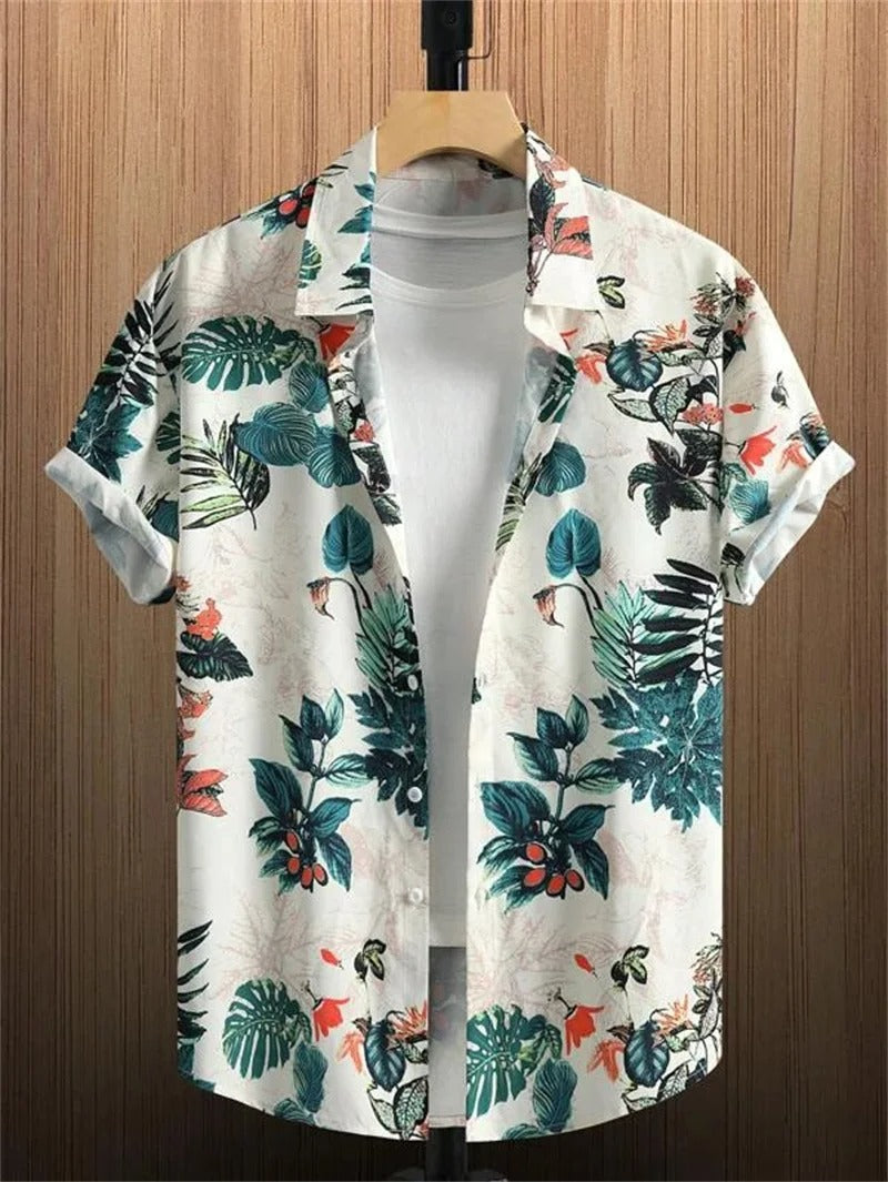 TropicWave Palmprint Hemd – Frisch und Elegant für Herren