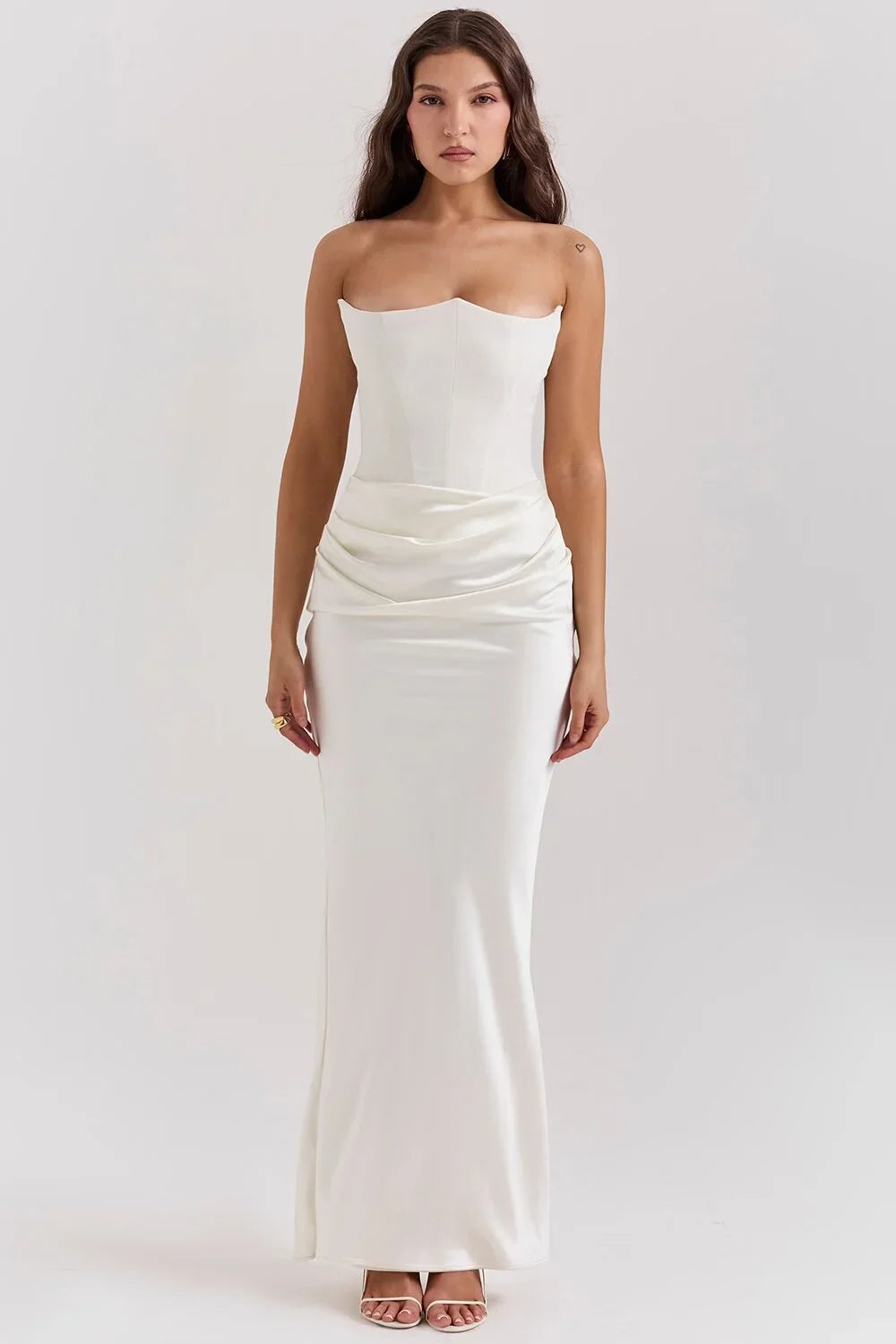 Damen Abendkleid mit Corsage und Drapierung
