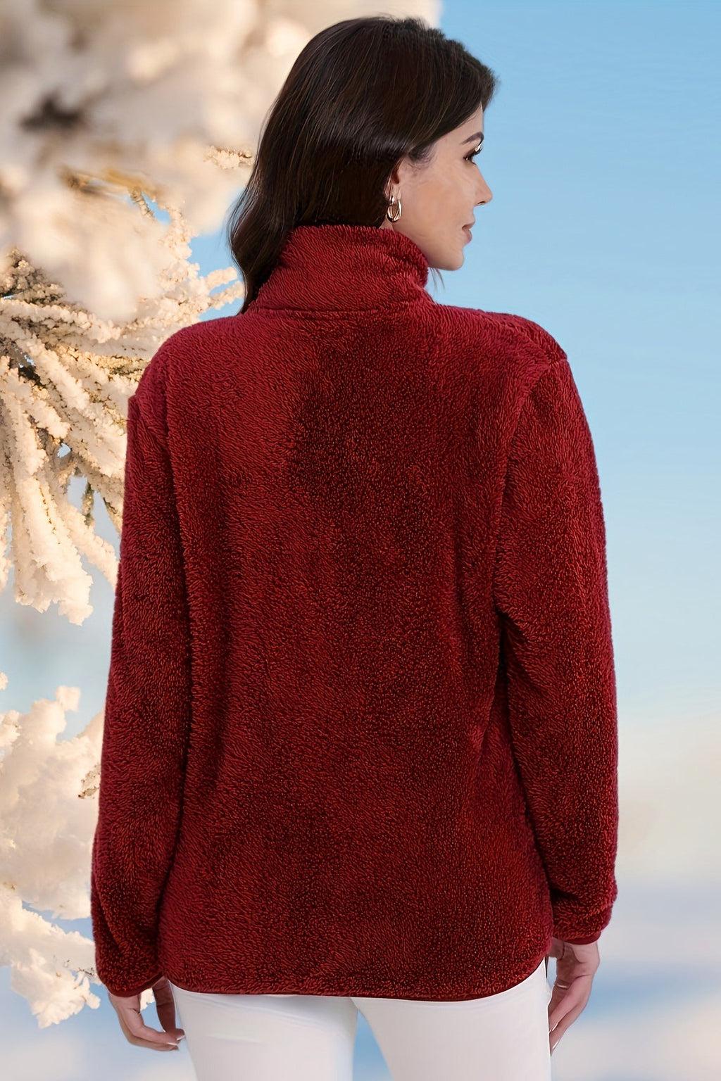 Jacke mit Reißverschluss in Rot