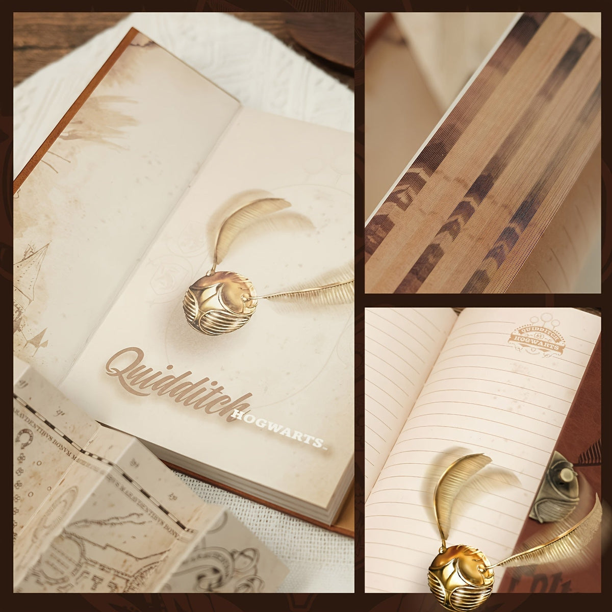 Magisches Hardcover Notizbuch mit Goldener Kugel – Ideal für Tagebücher und Notizen