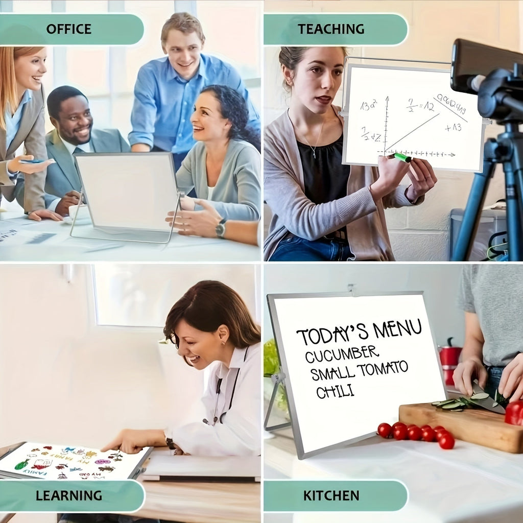 MagniBoard Magnetisches Whiteboard – Tragbar sowie beidseitig mit Ständer