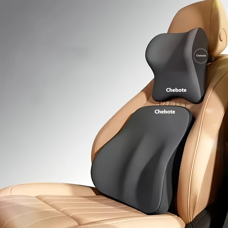Ergonomisches Autositzkissen-Set – Memory Foam Lenden- sowie Nackenstütze