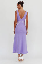 Soul – Satin-Maxikleid mit V-Ausschnitt